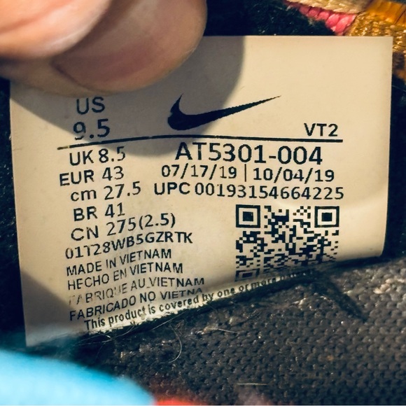 Nike React Sertu Multi-Color Woven OG Men’s Size 9.5 AT5301-004 - Picture 6 of 8